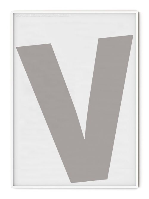 Letter V Poster - 50x70 cm