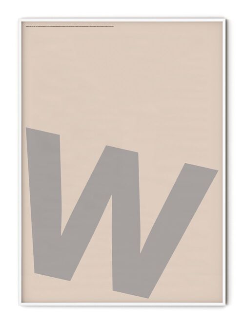 Letter W Poster - 50x70 cm