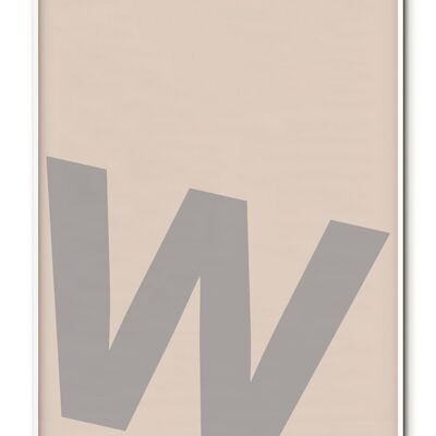 Affiche Lettre W - 50x70 cm