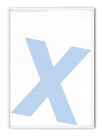 Affiche Lettre X - 50x70 cm