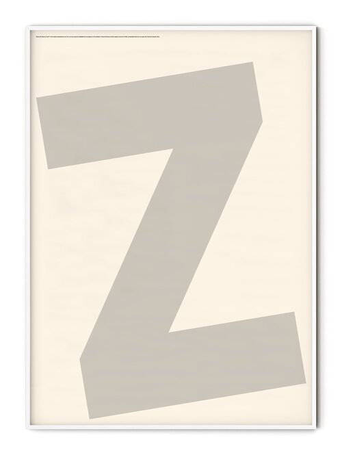 Letter Z Poster - 50x70 cm