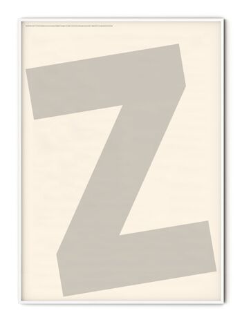 Affiche Lettre Z - 50x70 cm