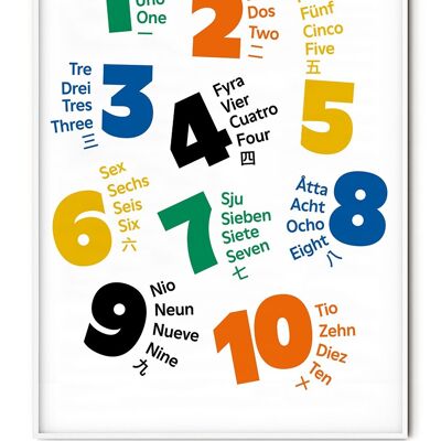 One to Ten Poster - 50x70 cm