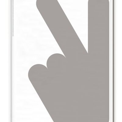 Peace Hand Poster - 50x70 cm