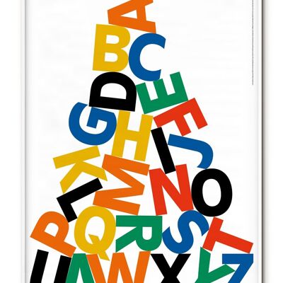 Pile Alphabet English Poster - 50x70 cm