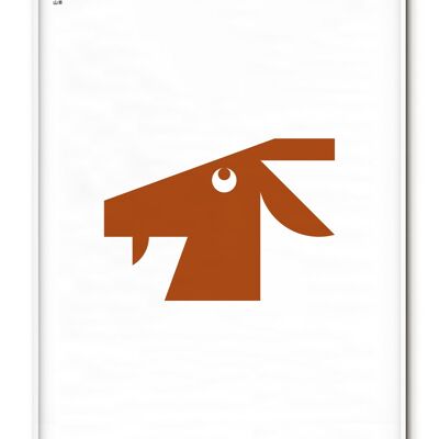 Affiche Animal Chèvre - 30x40 cm