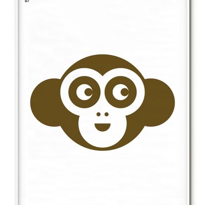 Affiche Singe Animal - 30x40 cm