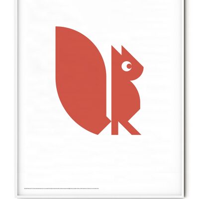 Animal Squirrel Poster - 30x40 cm