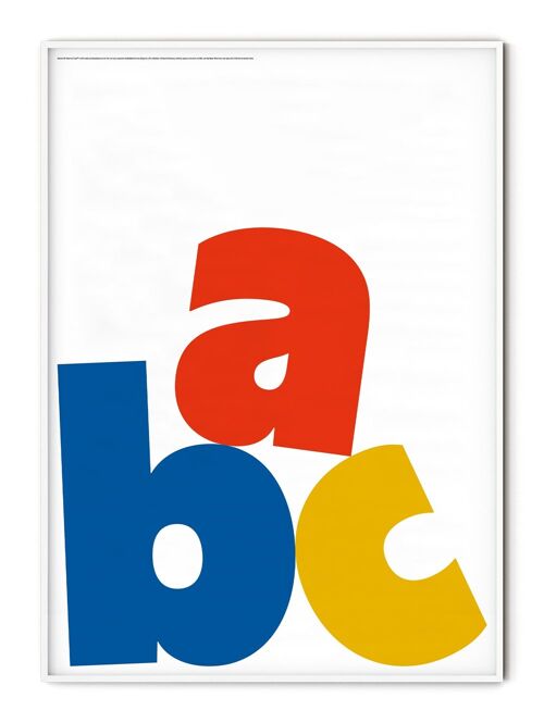 Letter ABC Poster - 30x40 cm