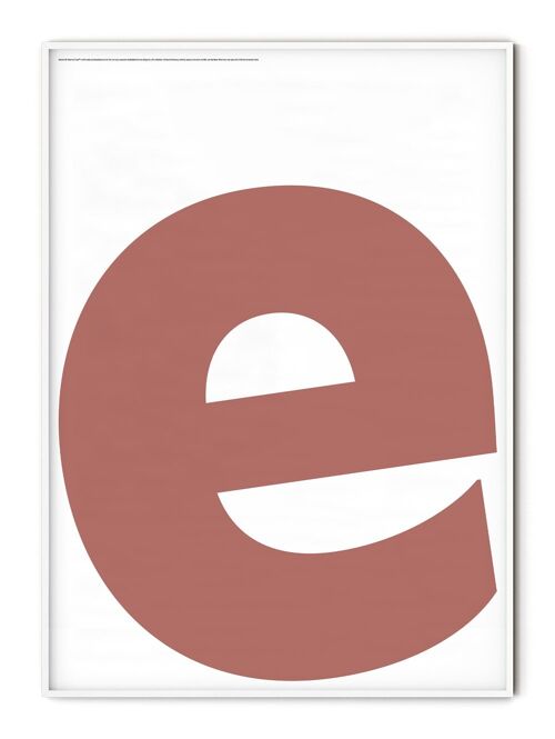 Letter E Poster - 30x40 cm