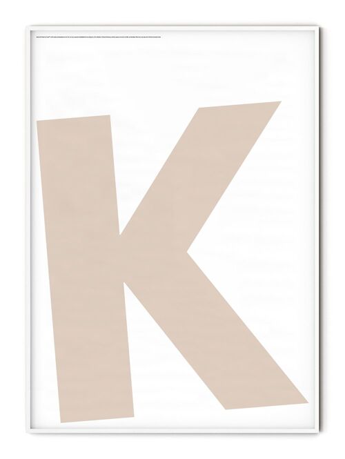 Letter K Poster - 30x40 cm