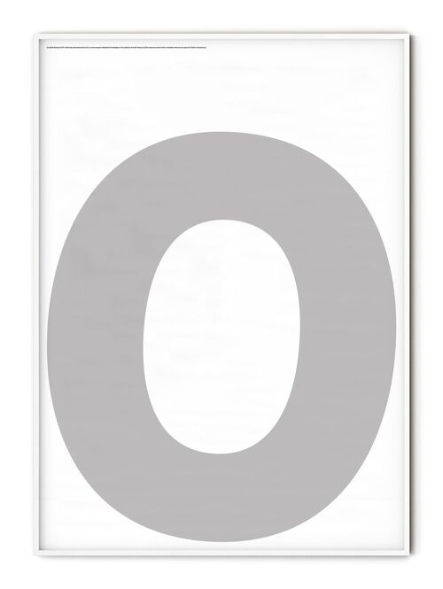 Letter O Poster - 30x40 cm