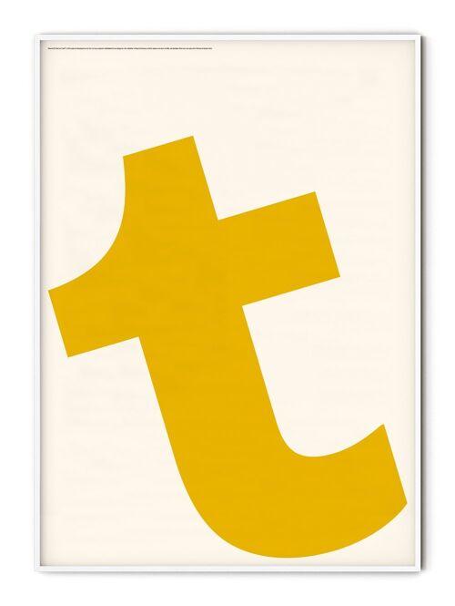 Letter T Poster - 30x40 cm