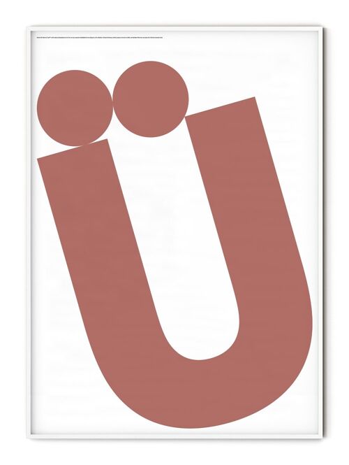 Letter Ãœ Poster - 30x40 cm