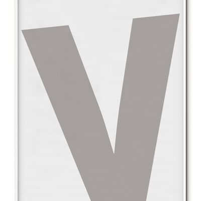 Letter V Poster - 30x40 cm