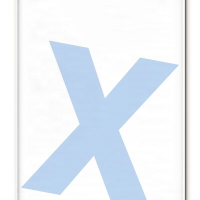 Affiche Lettre X - 30x40 cm