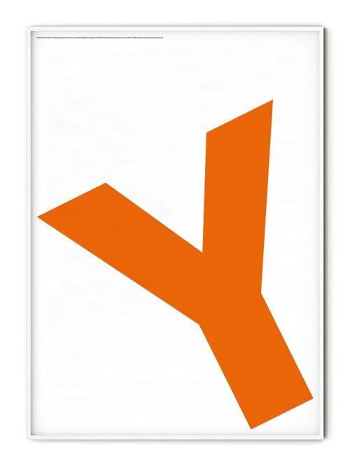 Letter Y Poster - 30x40 cm