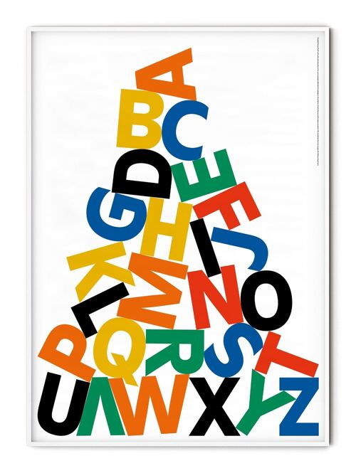 Pile Alphabet English Poster - 30x40 cm