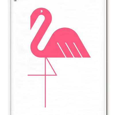 Tier Flamingo Poster - 21x30 cm