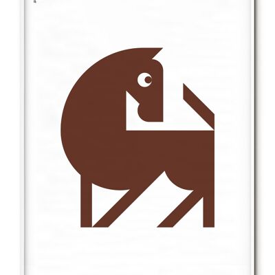 Tierposter Pferd - 21x30 cm