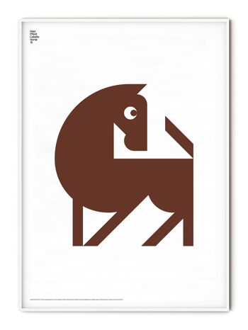 Affiche Animal Cheval - 21x30 cm
