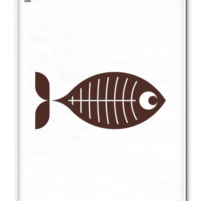 Tier-Röntgen-Fisch Poster - 21x30 cm