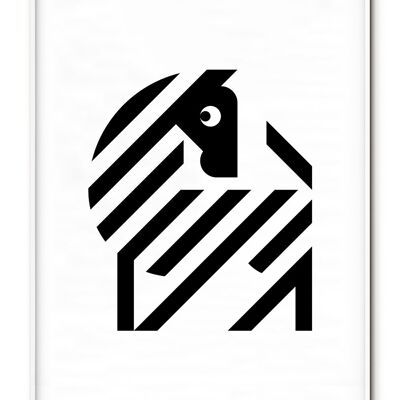 Animal Zebra Poster - 21x30 cm