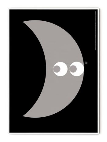 Affiche Lune basique - 21x30 cm