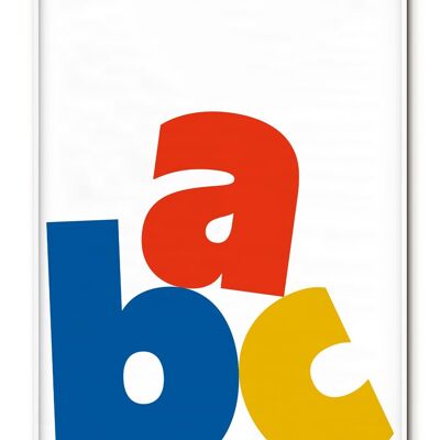 Buchstaben ABC Poster - 21x30 cm