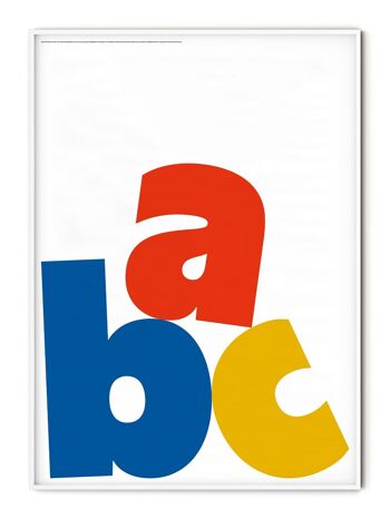 Affiche Lettre ABC - 21x30 cm