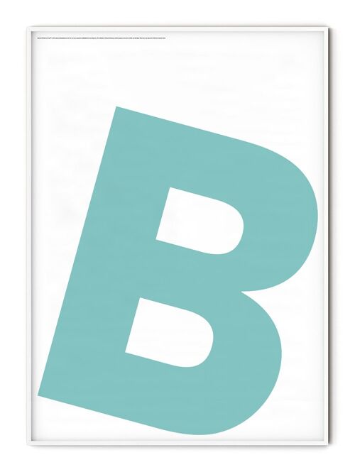 Letter B Poster - 21x30 cm