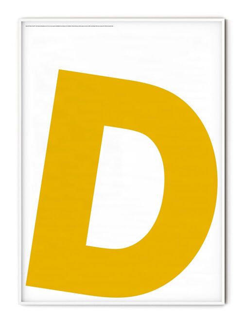 Letter D Poster - 21x30 cm