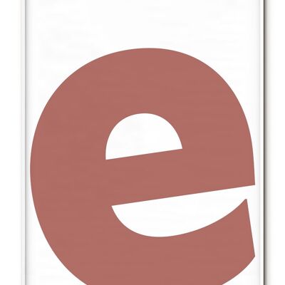 Buchstabe E Poster - 21x30 cm