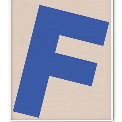 Letter F Poster - 21x30 cm