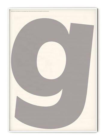 Affiche Lettre G - 21x30 cm