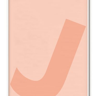 Affiche Lettre J - 21x30 cm