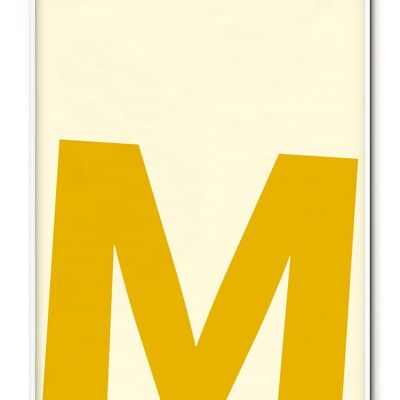 Letter M Poster - 21x30 cm