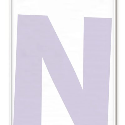 Letter N Poster - 21x30 cm
