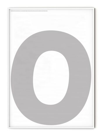 Affiche Lettre O - 21x30 cm
