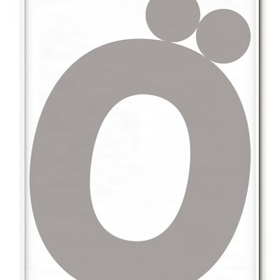 Letter Ã– Poster - 21x30 cm