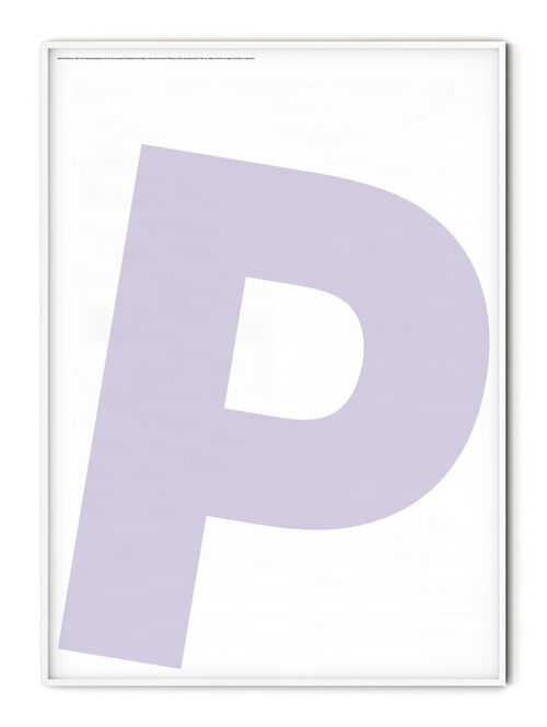 Letter P Poster - 21x30 cm