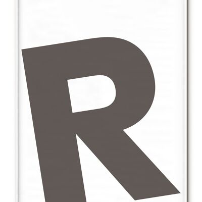 Letter R Poster - 21x30 cm