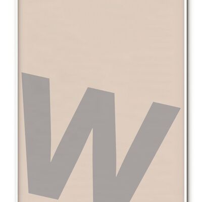 Affiche Lettre W - 21x30 cm