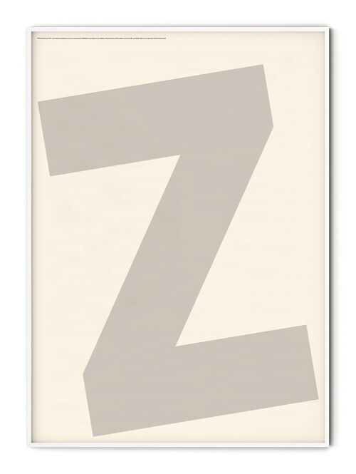 Letter Z Poster - 21x30 cm