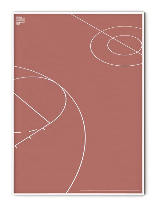 Sport Basketball Court Detail Poster - 50x70 cm