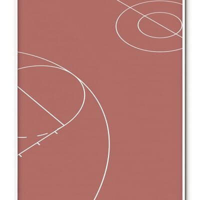 Póster con detalle de cancha de baloncesto deportivo - 50x70 cm