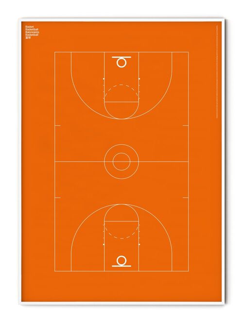 Sport Basketball Court Poster - 50x70 cm
