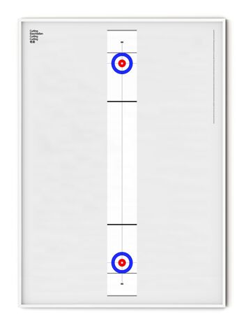 Affiche de curling sportif - 50x70 cm