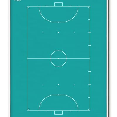 Póster deportivo de fútbol sala - 21x30 cm