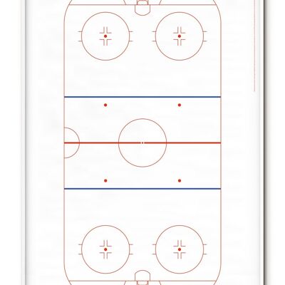 Póster de pista de hockey deportivo - 50x70 cm
